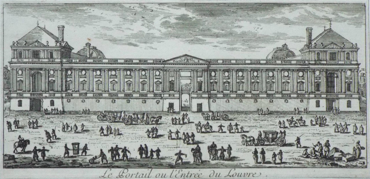 Print - Le Portail ou l'Entree du Louvre.